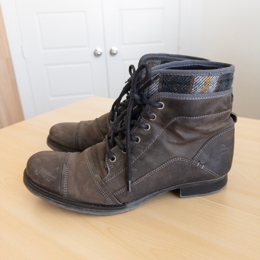 Bullboxer Mens Leather Boots 10 Brown Salus Limited Edition Gorpcore Outdoor